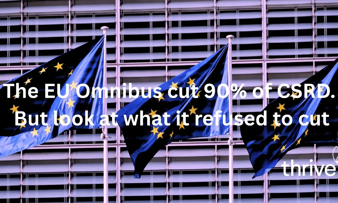 The EU Omnibus cut 90% of CSRD. But look at what it refused to cut